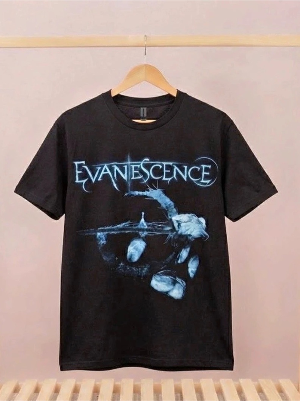 Evanescence Fallen Album Cover Band Graphic T-Shirt Black